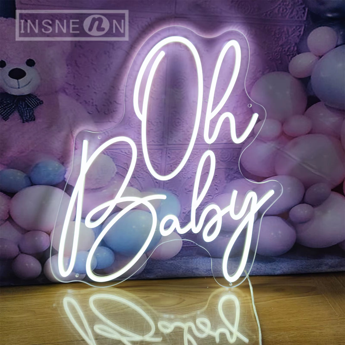 Oh Baby Neon Sign LED Light USB Wedding Party Room Wall Neon Light Decor Bedroom Gifts Neon Light Sign Home Decoration Led Lamp