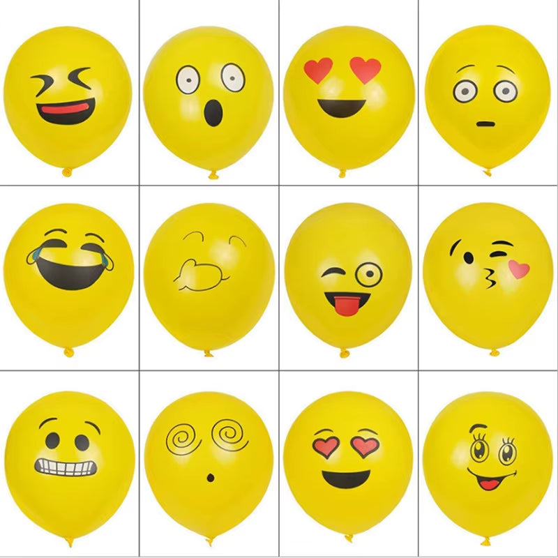 One Year Old Children'S Birthday Party Is Decorated with Lovely Smiling Face Printing Large Eye Latex Balloon