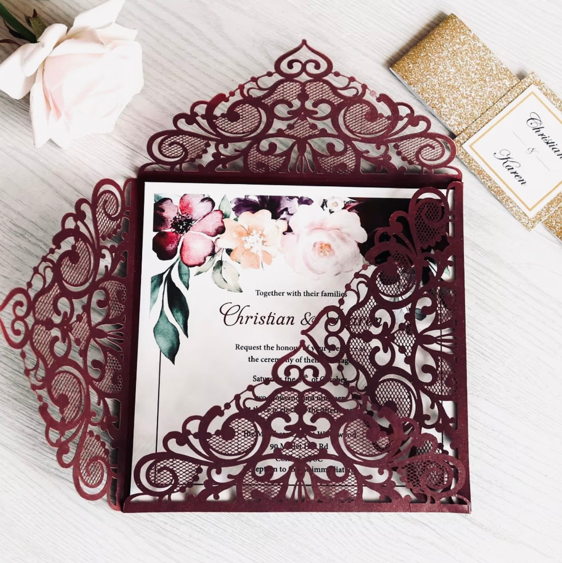Grand Luxe Élite Laser Cut Invitation Suite