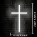 Esus Cross Neon Sign Home Decor LED Neon Sign White Wall Decor Wedding Birthday Party Sign Easter Decoration Gifts for Friends