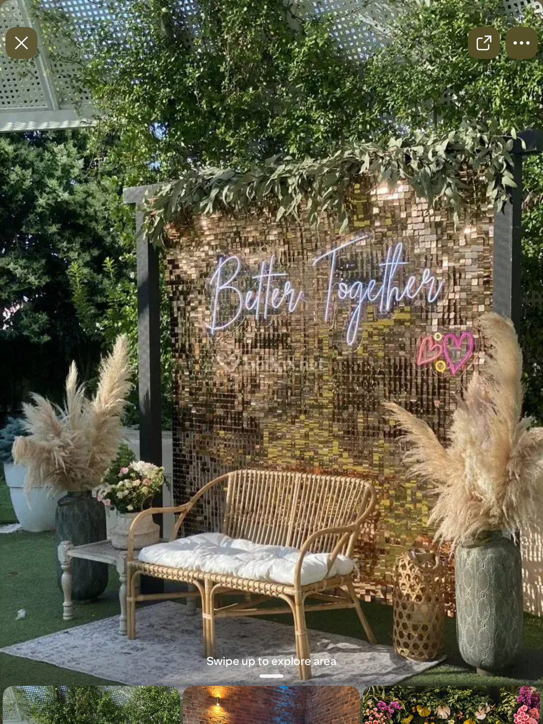 Shimmer Sequin Backdrop Wall Photo Party 50 pcs Panels Set