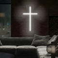 Esus Cross Neon Sign Home Decor LED Neon Sign White Wall Decor Wedding Birthday Party Sign Easter Decoration Gifts for Friends