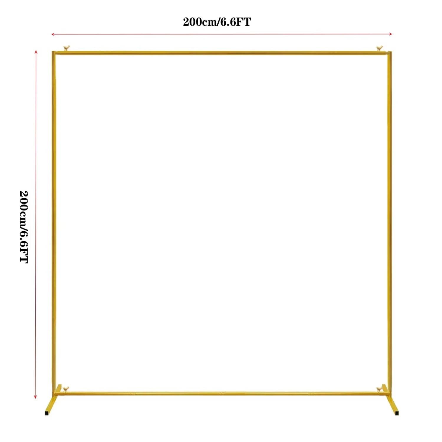 Gold Wedding Arches Square Backdrop Stand Metal Balloon Arch Stand for Ceremony Birthday Party Bridal Shower Decoration