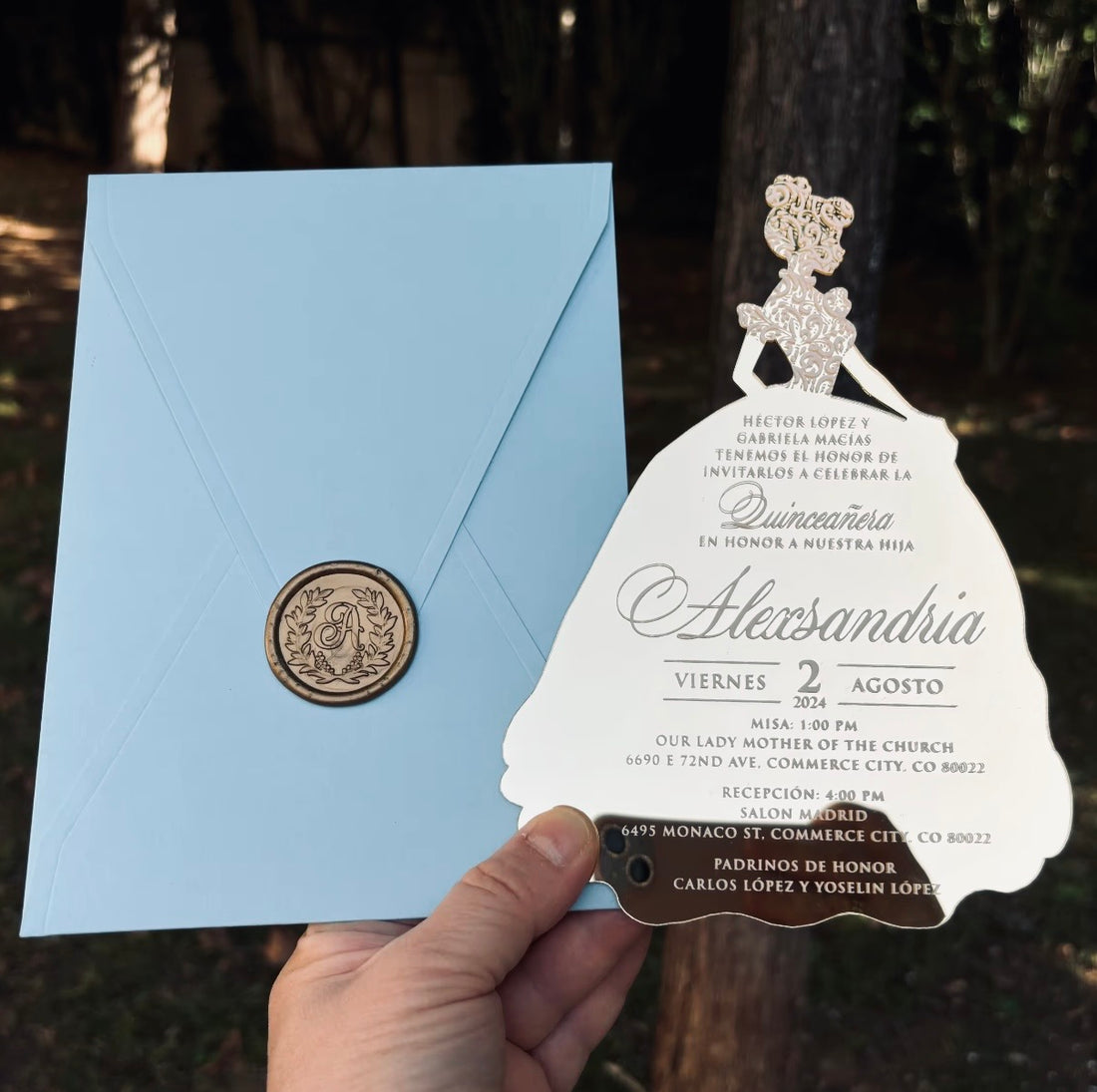 Elegant Timeless Acrylic/ Laser Cut- Quinceañera Invitations – Classic Luxe Designs