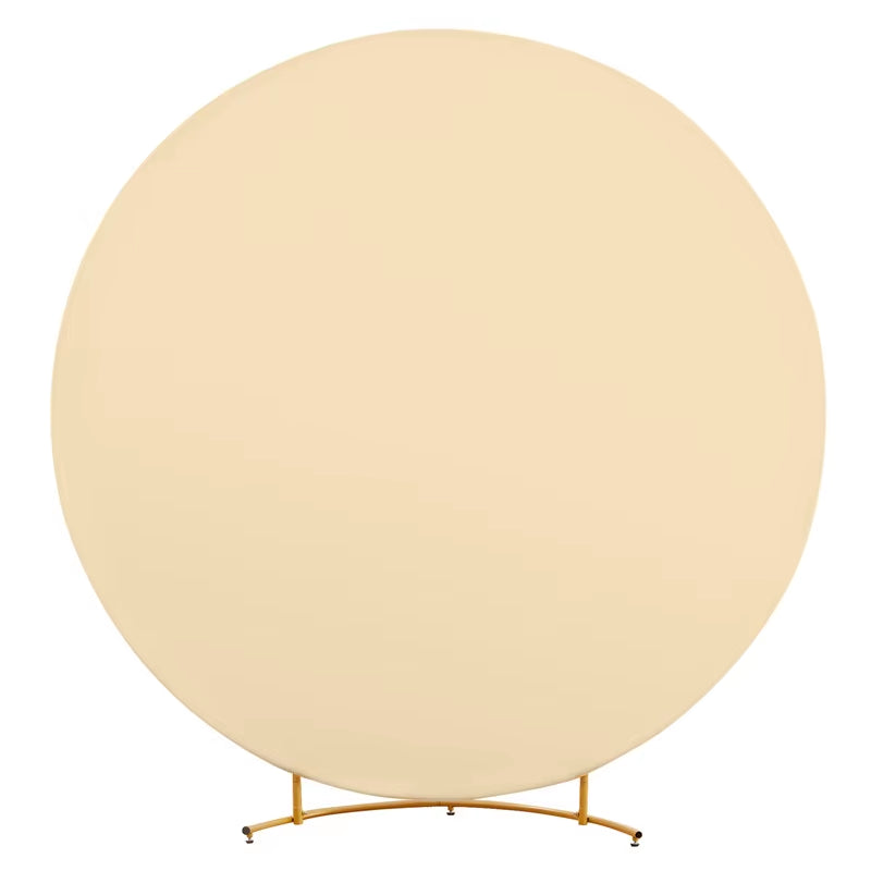 Round Wedding Arch Cover Fitted Wedding Arch Stand Cover round Top Arch Backdrop Cover for Birthday Party Ceremony Banquet Decor