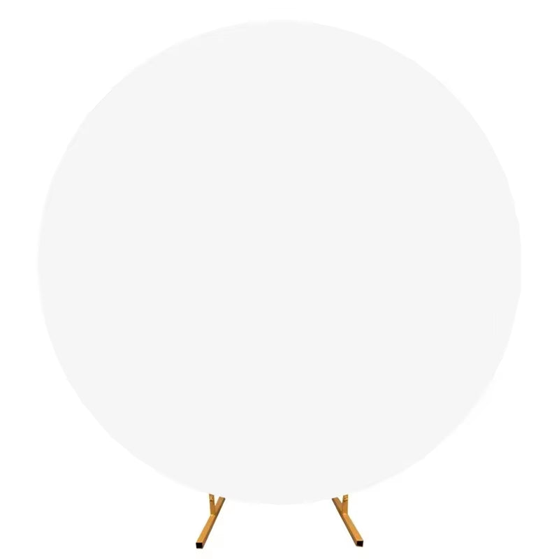 Round Wedding Arch Cover Fitted Wedding Arch Stand Cover round Top Arch Backdrop Cover for Birthday Party Ceremony Banquet Decor