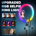 Rotating 360 Photo Booth Machine Selfie Stand Free Customize Logo with RGB Light App Remote Control for Parties Events with Case
