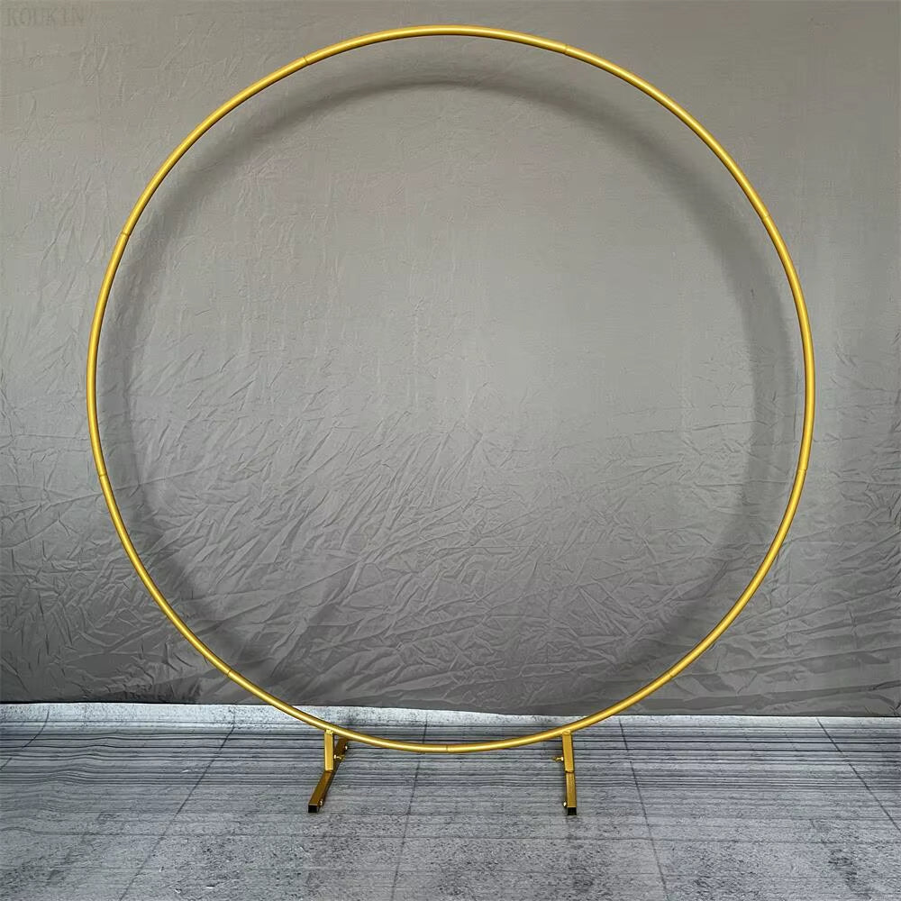Metal Circle Stand Wedding Arche round Balloon Arch Flower Gold Background Arch DIY Frame Birthday Party Baby Shower Decoration