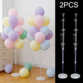 Runtow 2 Sets Balloon Stand with Base, Balloon Column Stand for Wedding Christmas New Year Birthday Graduation Party Decor