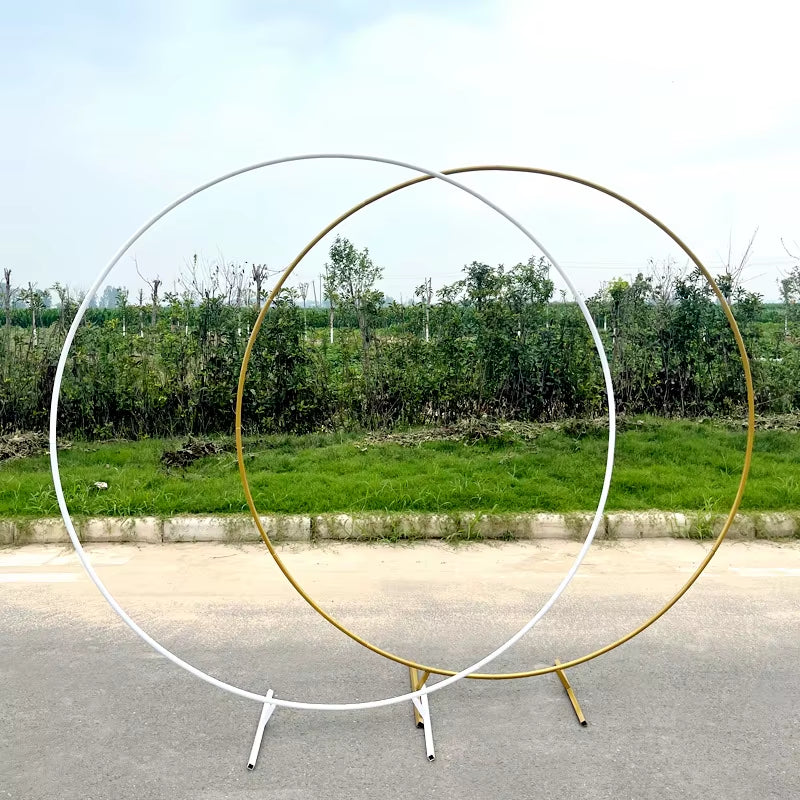 Metal Circle Stand Wedding Arche round Balloon Arch Flower Gold Background Arch DIY Frame Birthday Party Baby Shower Decoration