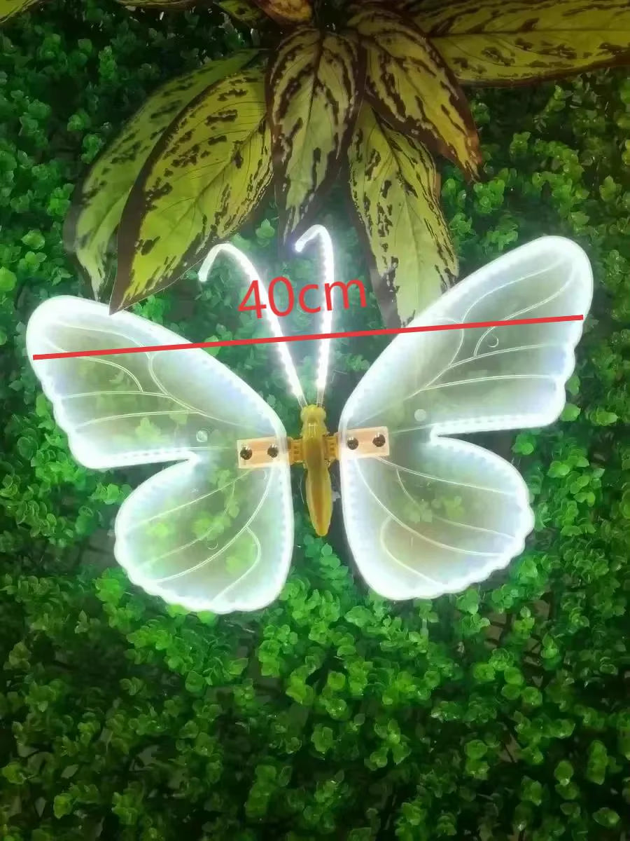 LED Simulated Butterfly Decoration, Vibrating Wings, Christmas Wedding Party Outdoor Wall Tree Garden Decor Butterfly