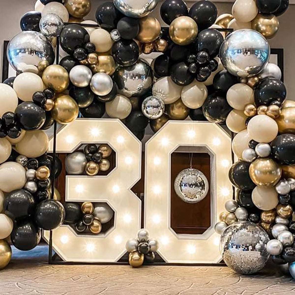 91.5Cm Giant Led Light Birthday Number Figure 1St Birthday Anniversary Wedding Baby Shower Decor 30 40 50 Birthday Number Frame