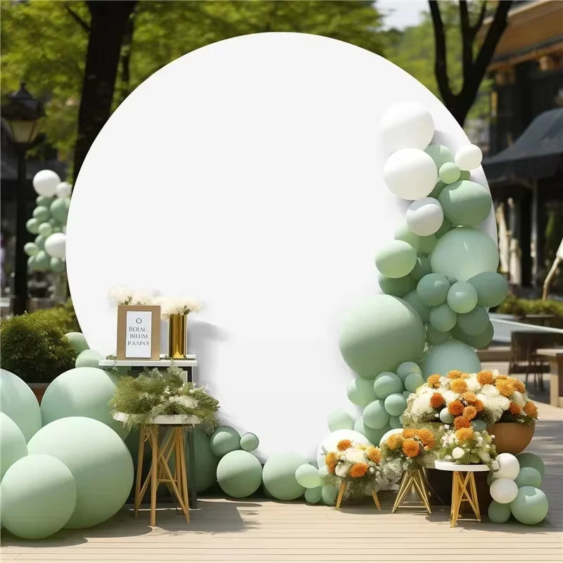 Round Wedding Arch Cover Fitted Wedding Arch Stand Cover round Top Arch Backdrop Cover for Birthday Party Ceremony Banquet Decor