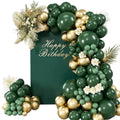 99 Pcs Dark Green and Golden Avocado Latex Balloons Garland Arch Kit for Baby Shower Birthday Gender Reveal Party Decorations