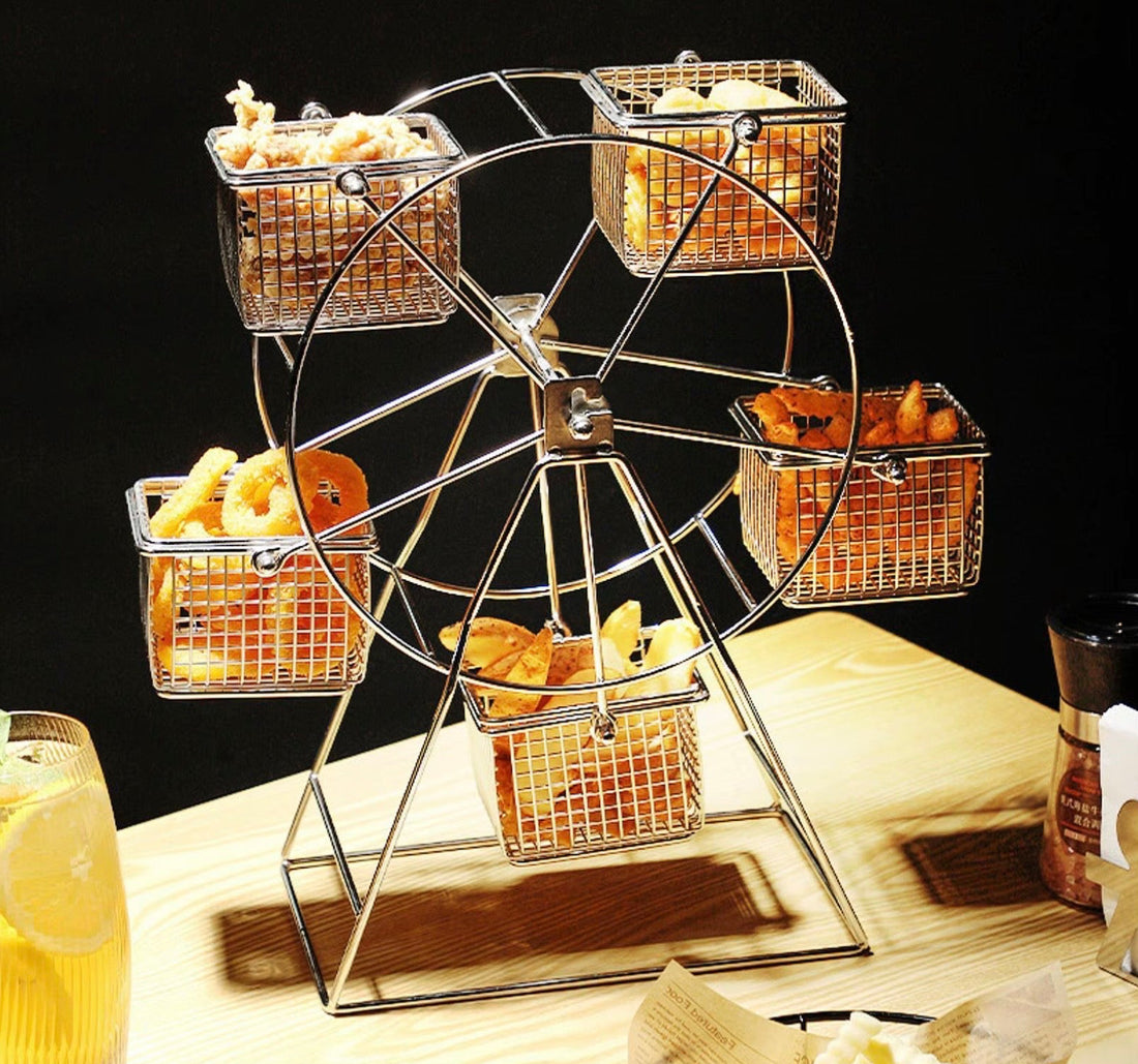 Luxury Gold Silver Ferris Wheel Dessert Snack Stand for Weddings & Events