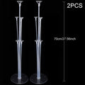 Runtow 2 Sets Balloon Stand with Base, Balloon Column Stand for Wedding Christmas New Year Birthday Graduation Party Decor