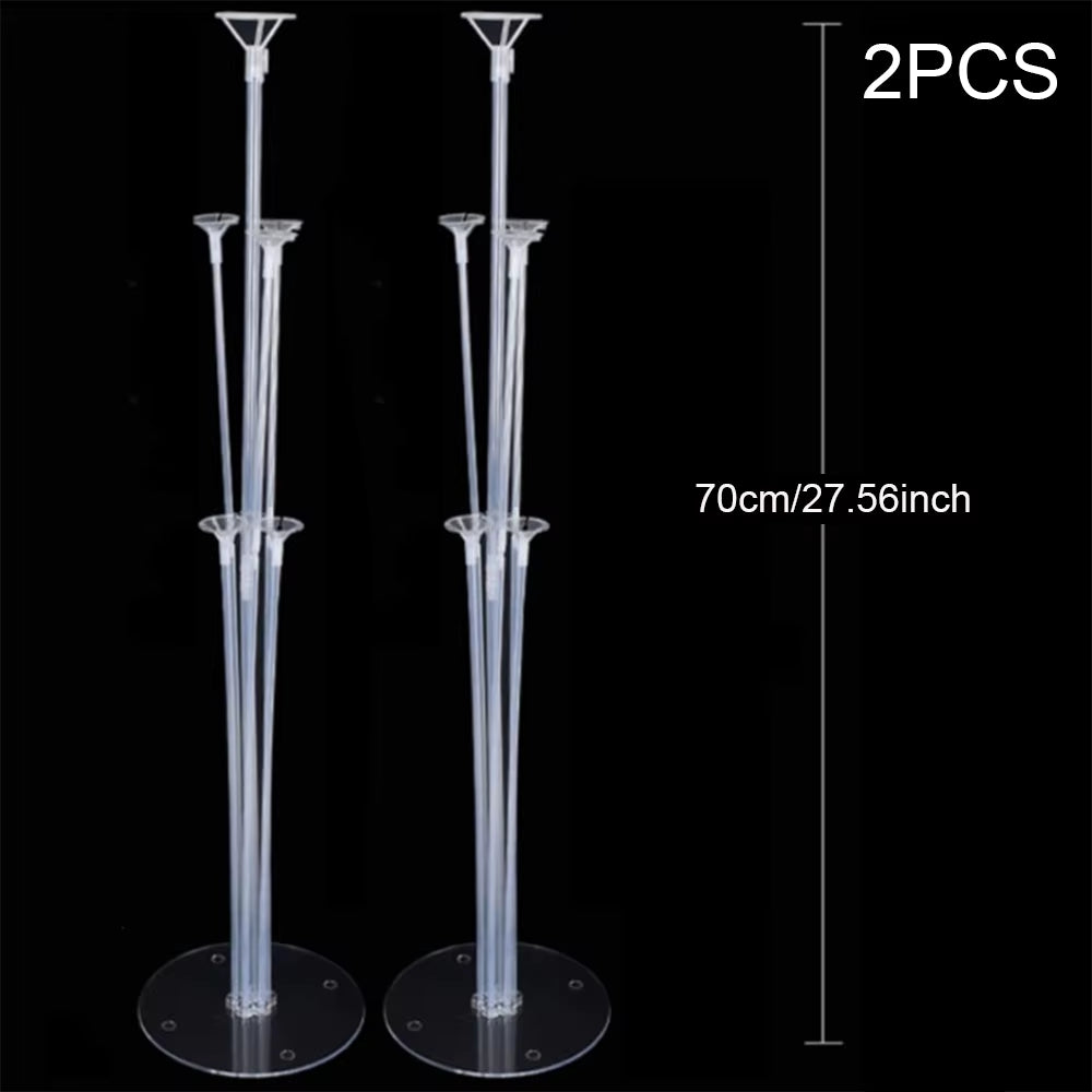 Runtow 2 Sets Balloon Stand with Base, Balloon Column Stand for Wedding Christmas New Year Birthday Graduation Party Decor