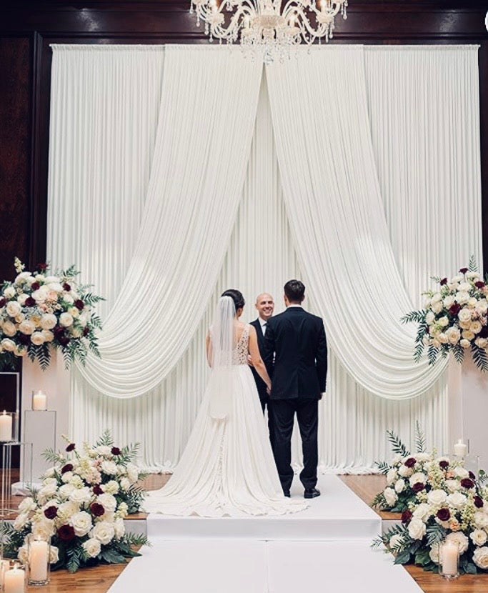 Tailor Elevé™ Grand Luxe Adjustable Backdrop Stand 10FT–20FT – Heavy-Duty Professional Event Frame-Three Optional Styles