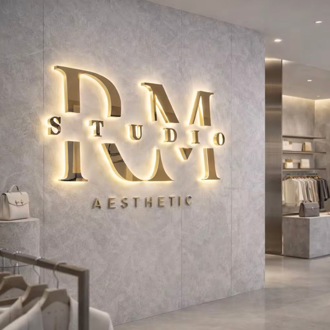 Custom 3D Stainless Steel LED Business/ Event Sign- Illuminated Storefront Channel Letters