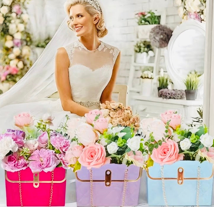 Portable Creative Handbag Flower Paper Box Bouquet Tote