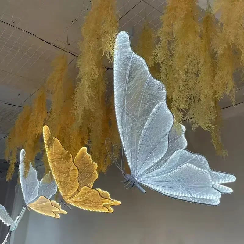 2025 Wedding Floor Lamp Butterflies LED Lace Floor Light for Hotel Romantic Road Load Corridor Party Stage Light Atmosphere Lamp