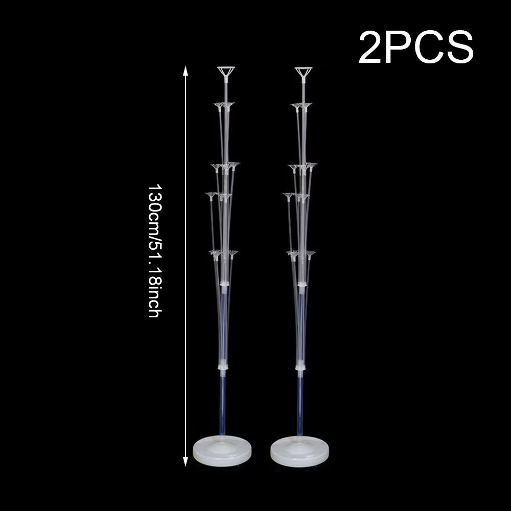 Runtow 2 Sets Balloon Stand with Base, Balloon Column Stand for Wedding Christmas New Year Birthday Graduation Party Decor