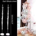 Runtow 2 Sets Balloon Stand with Base, Balloon Column Stand for Wedding Christmas New Year Birthday Graduation Party Decor
