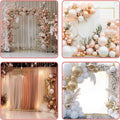 Gold Wedding Arches Square Backdrop Stand Metal Balloon Arch Stand for Ceremony Birthday Party Bridal Shower Decoration
