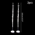 Runtow 2 Sets Balloon Stand with Base, Balloon Column Stand for Wedding Christmas New Year Birthday Graduation Party Decor