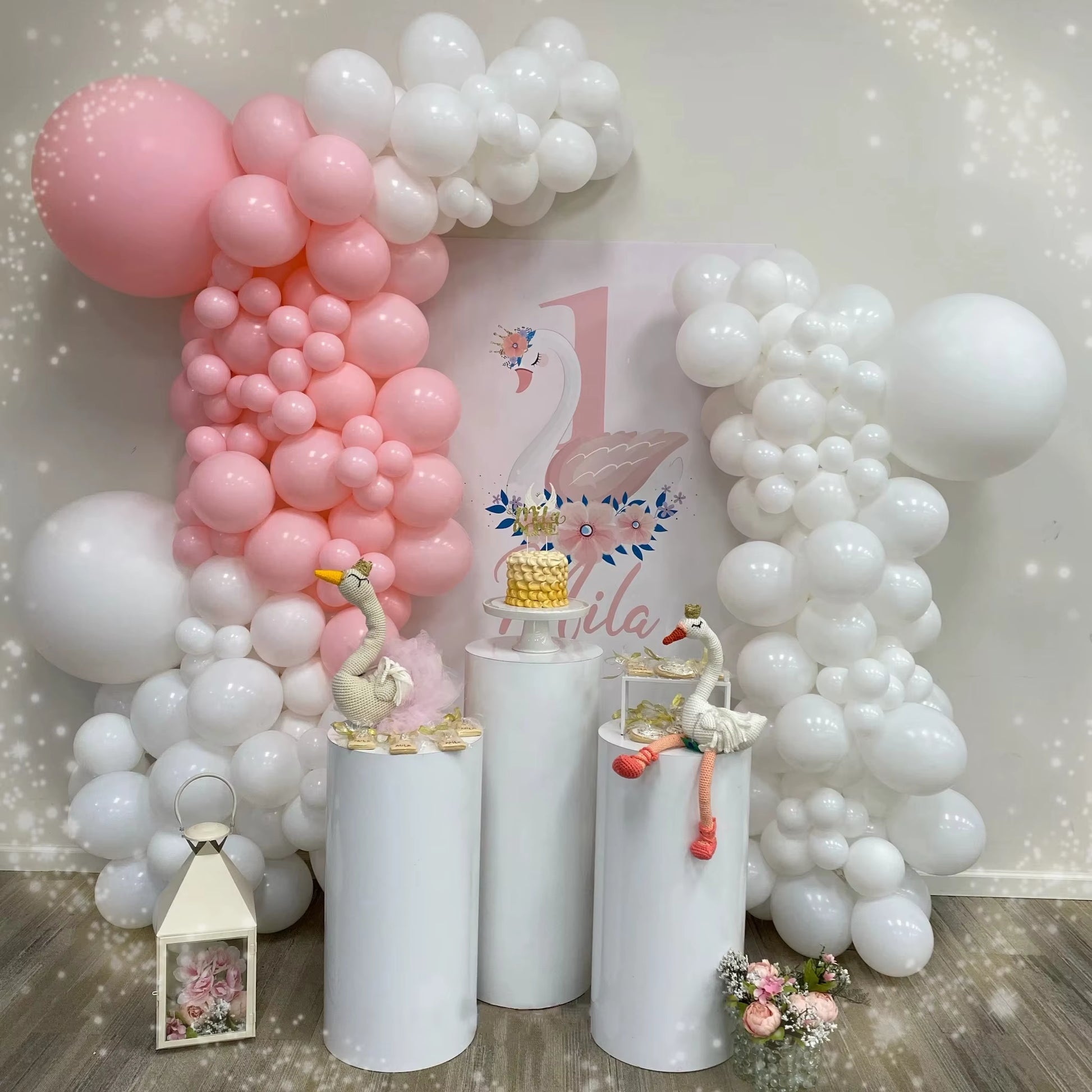 US Delivery 3/5Pcs White Cylinder Table Pedestal Stand Decor Cake Plinths Pillars Backdrop for Party Wedding Decorations Holiday