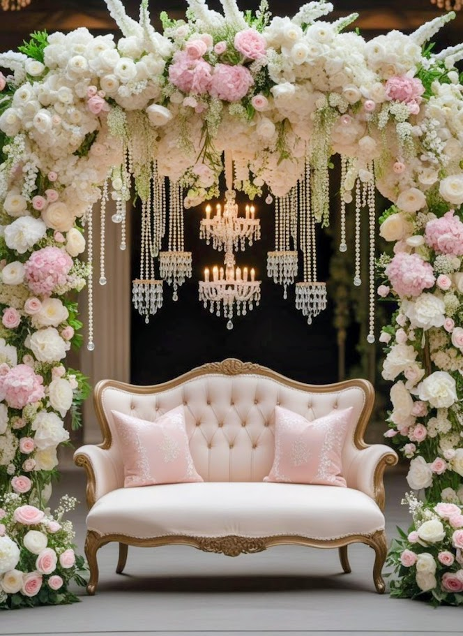 Gold Square Wedding Arch