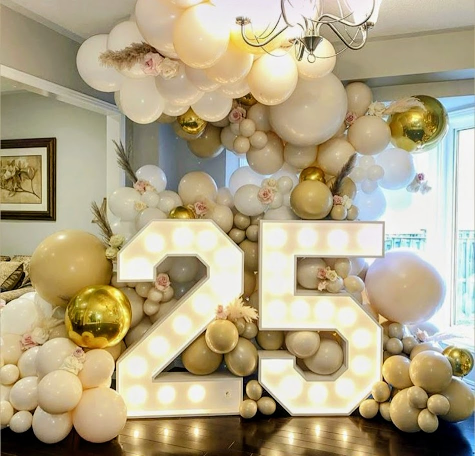 91.5Cm Giant Led Light Birthday Number Figure 1St Birthday Anniversary Wedding Baby Shower Decor 30 40 50 Birthday Number Frame