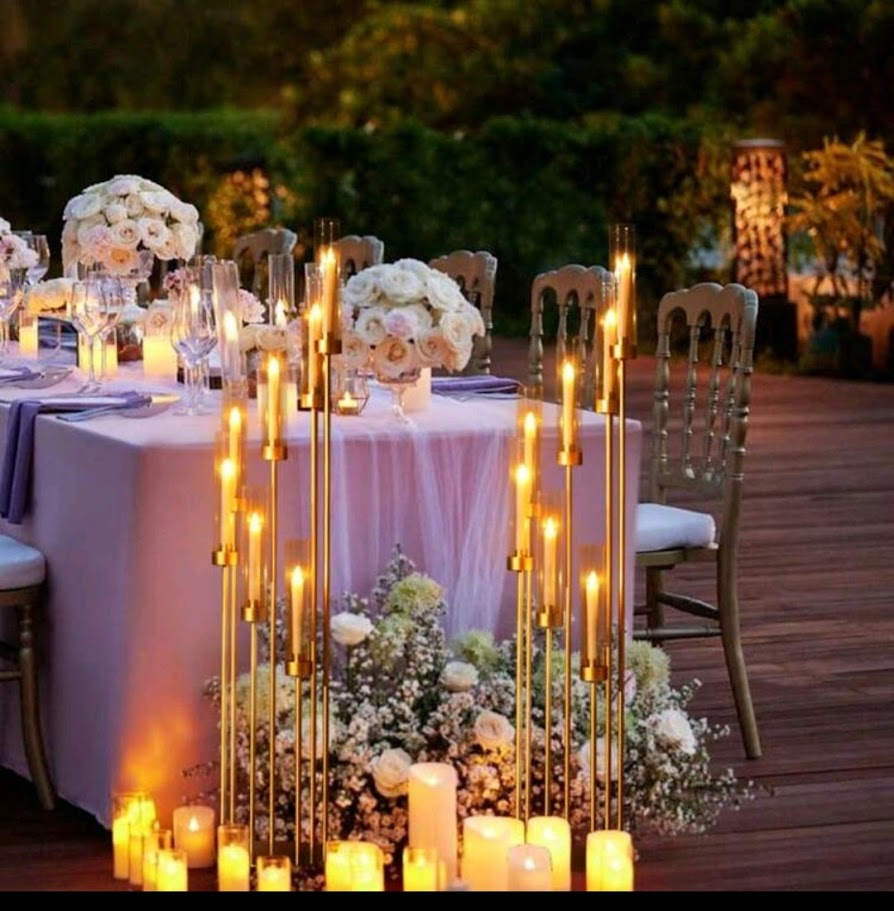 5-Arm Gold Candelabra