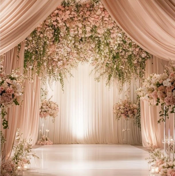 Gold Square Wedding Arch