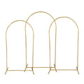 Gold Party Decor Arch Stand (1PCS) - 4FT/5FT/6FT/6.6FT/7.2FT, Balloon Frame & Backdrop Bracket for Weddings