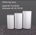 US Delivery 3/5Pcs White Cylinder Table Pedestal Stand Decor Cake Plinths Pillars Backdrop for Party Wedding Decorations Holiday