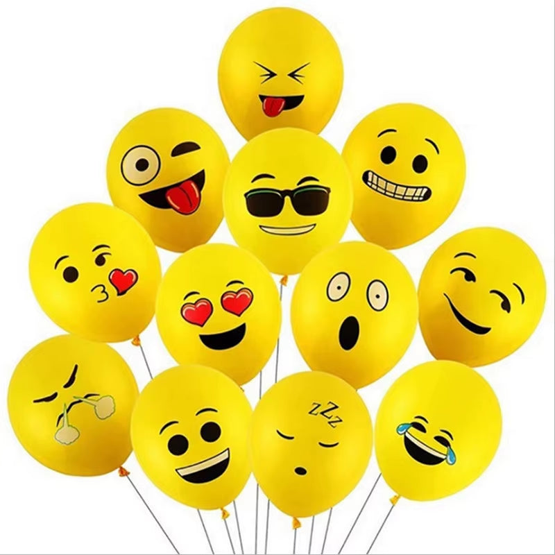 One Year Old Children'S Birthday Party Is Decorated with Lovely Smiling Face Printing Large Eye Latex Balloon