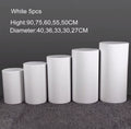 US Delivery 3/5Pcs White Cylinder Table Pedestal Stand Decor Cake Plinths Pillars Backdrop for Party Wedding Decorations Holiday