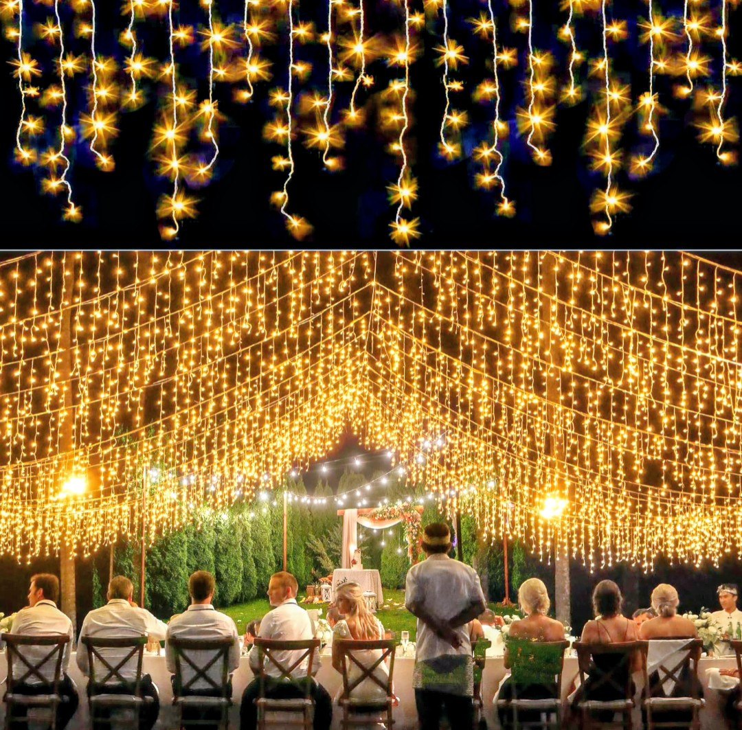 LED Icicle Fairy String Lights – Outdoor & Party